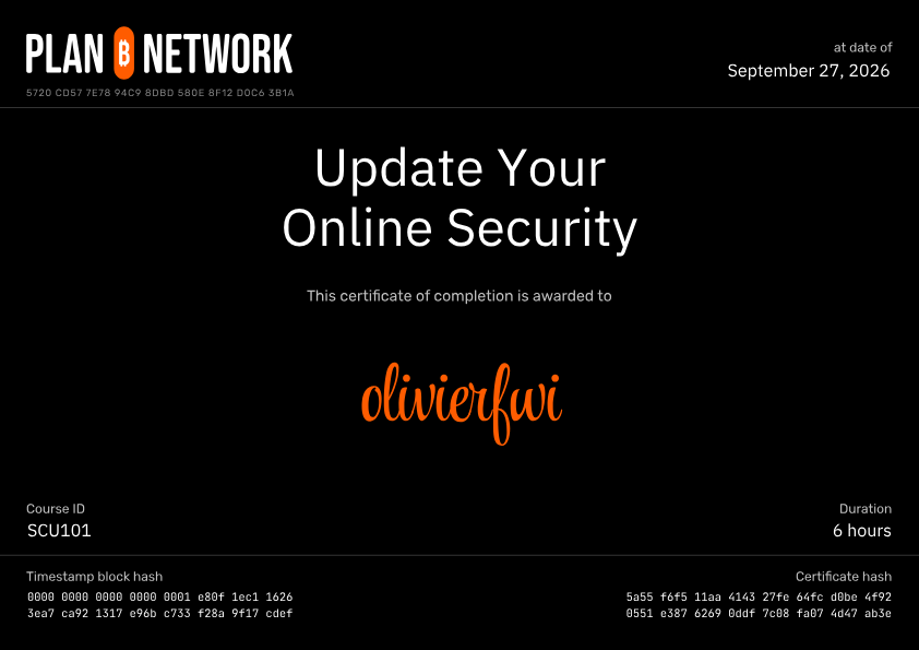 Certificate