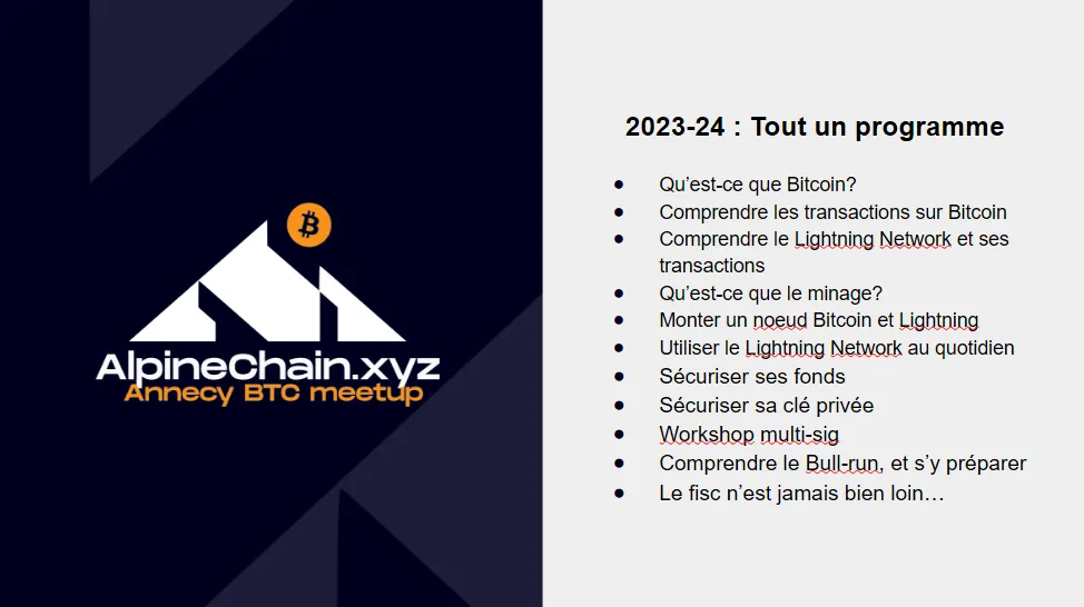 Annecy Bitcoin Meetup - présentations 23-24