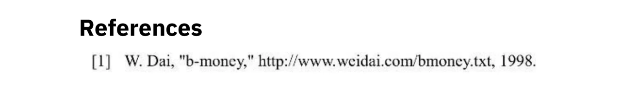 Citation of b-money in the Bitcoin white paper