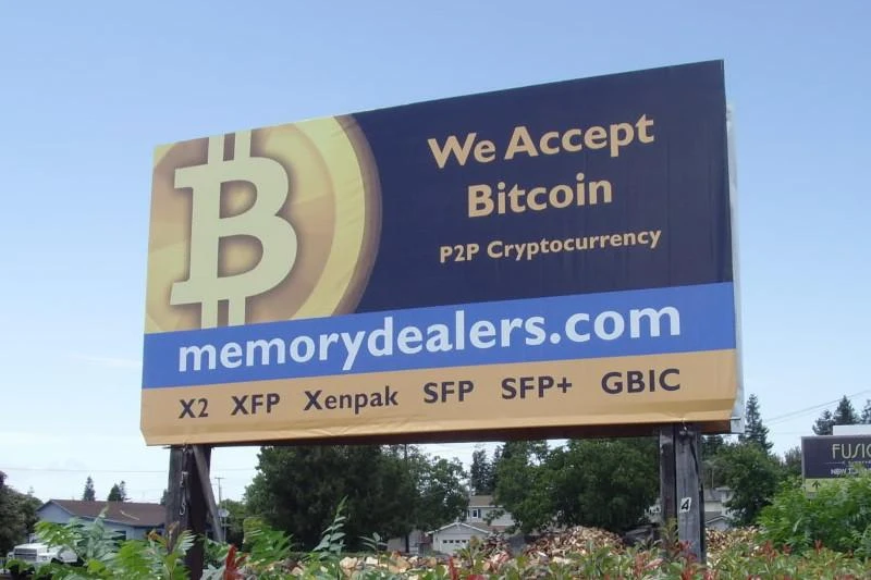 Bitcoin billboard, June 2011