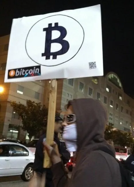 Poker player Prahlad Friedman protesting at Occupy Los Angeles in November 2011