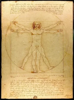 Leonardo da Vinci, Vitruvian Man: the human body as starting point