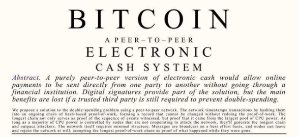 Bitcoin Whitepaper Abstract