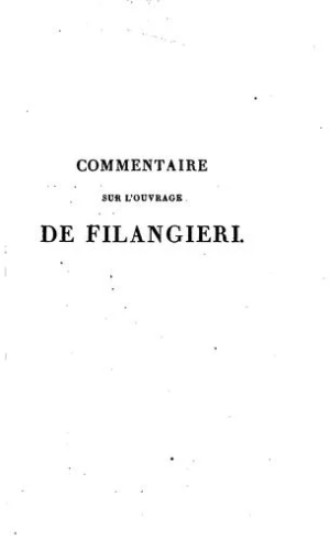 Commentaire sur l'ouvrage de Filangieri