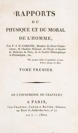 Rapports du Physique et du Moral de l'Homme