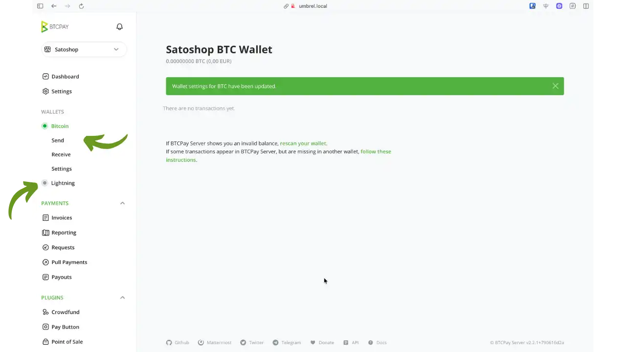 Portefeuille Bitcoin configuré avec succès
