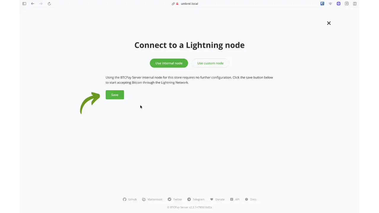 Configuration du nœud Lightning