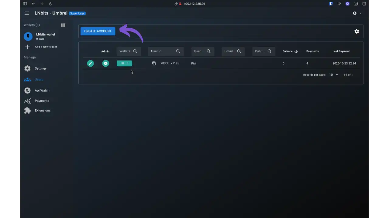 Gestion des utilisateurs
