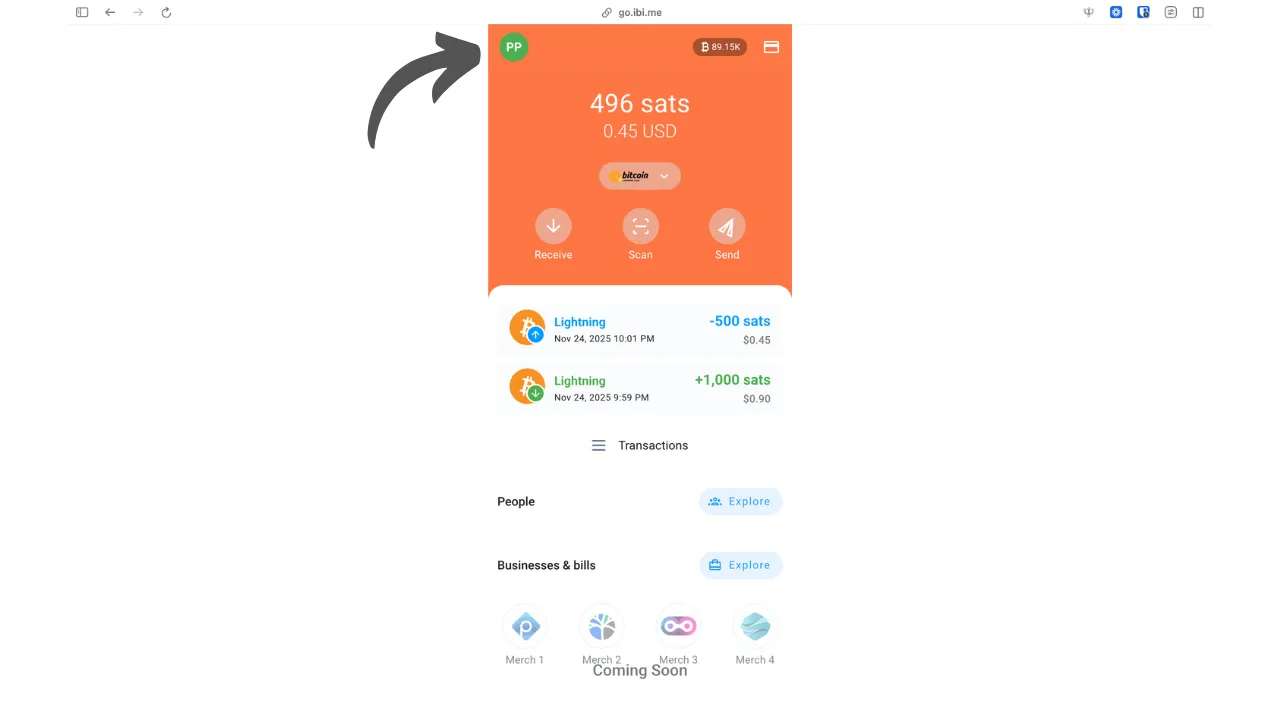 Historique des transactions