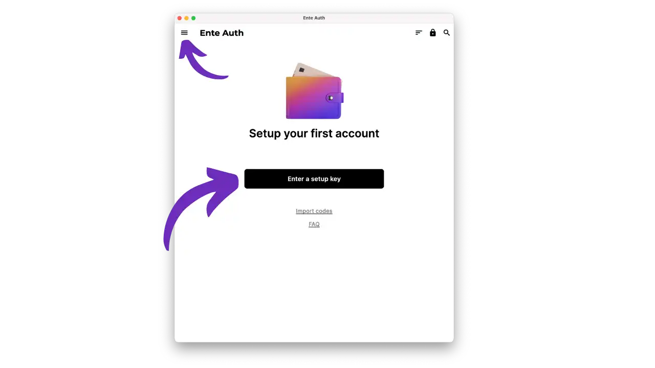 Configuration du premier compte