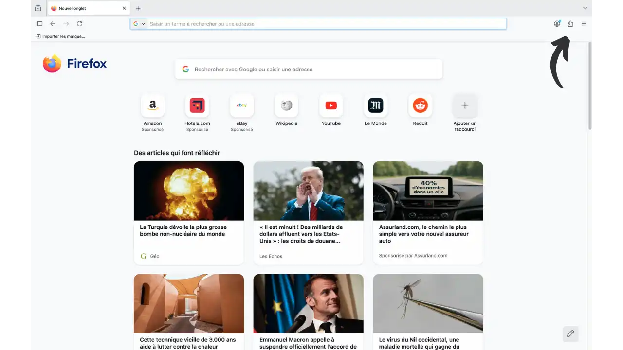 Page d'accueil Firefox