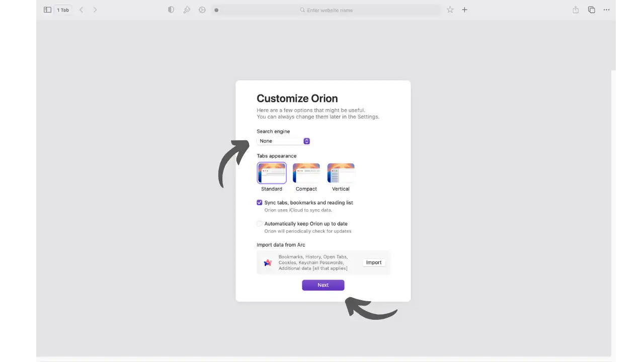 Options de personnalisation