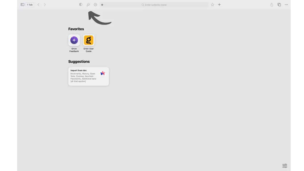 Page d'accueil Orion