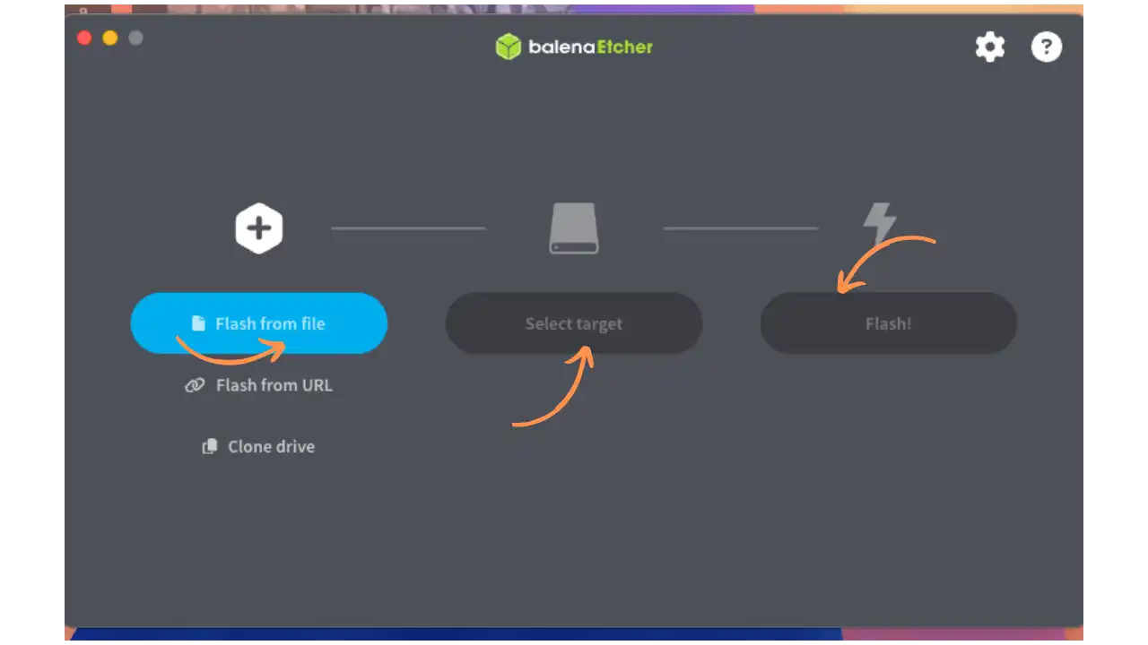 Utilisation de Balena Etcher