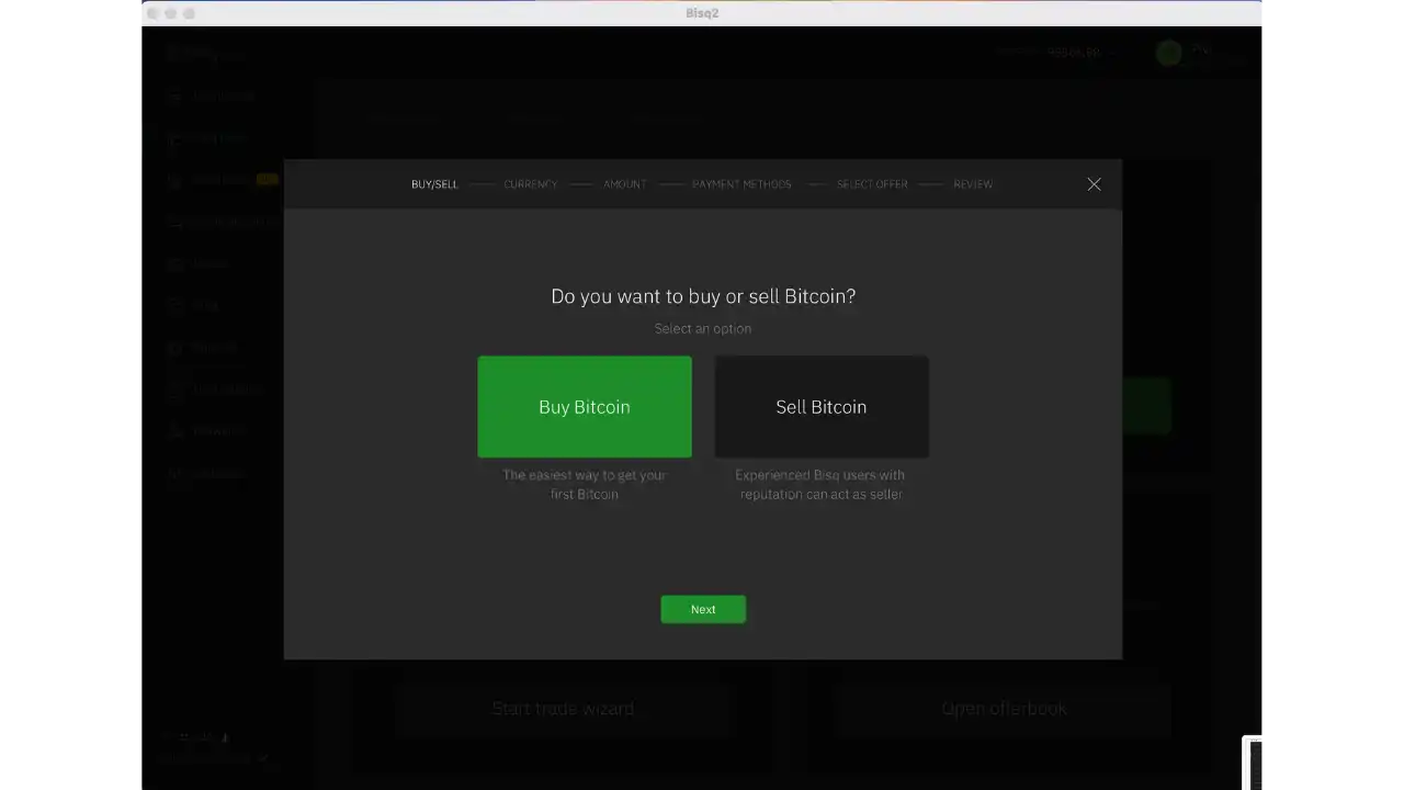 Sélection achat Bitcoin