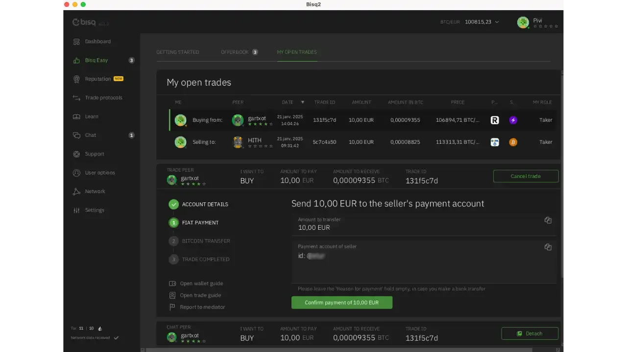 Détails coordonnées bancaires