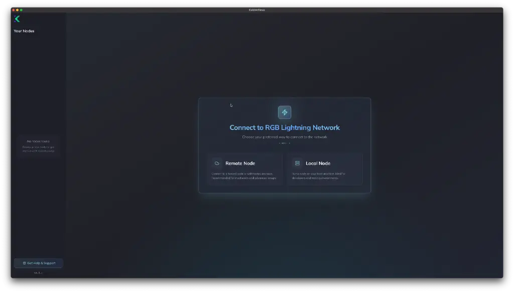 Node Selection Screen