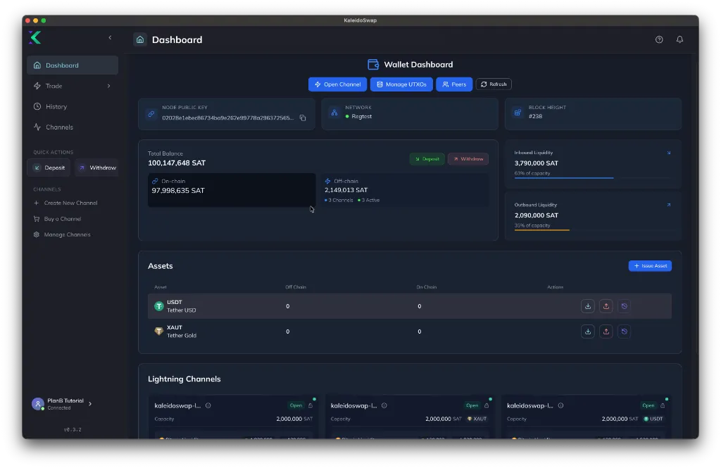 KaleidoSwap Dashboard