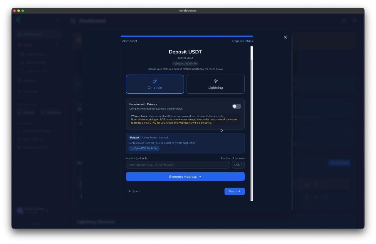 USDT Deposit Options