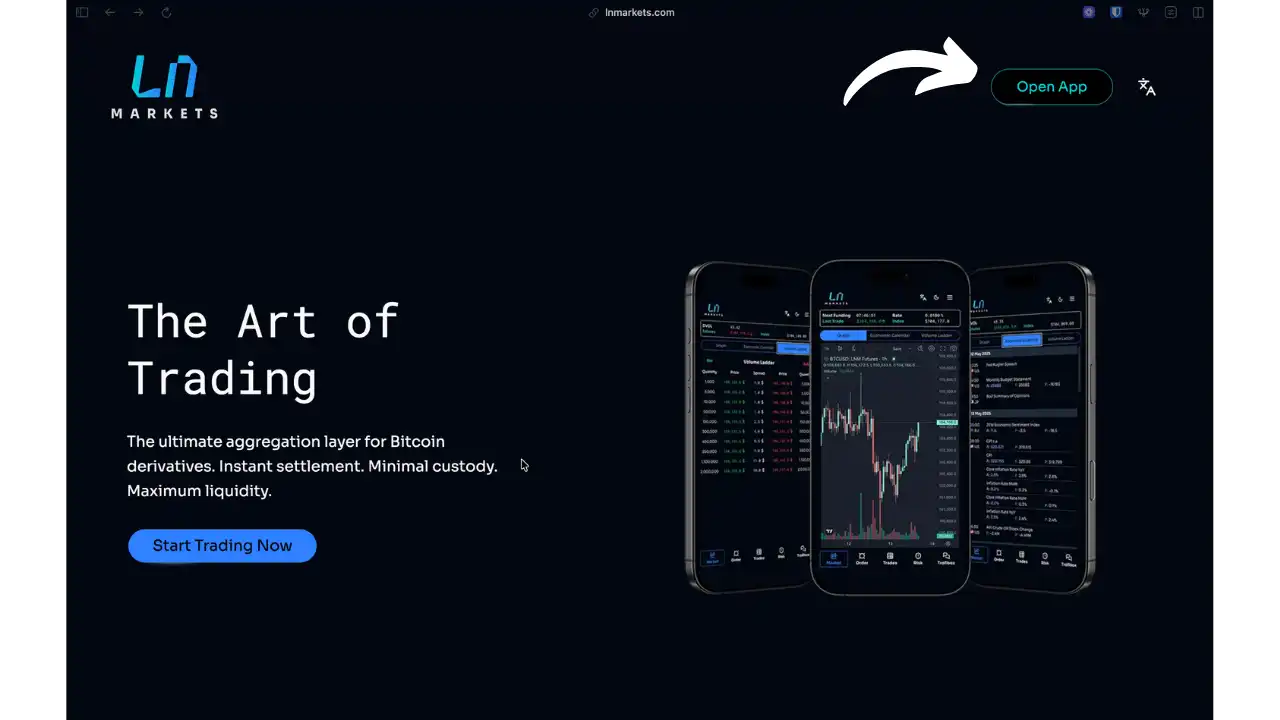 Page d'accueil LN Markets