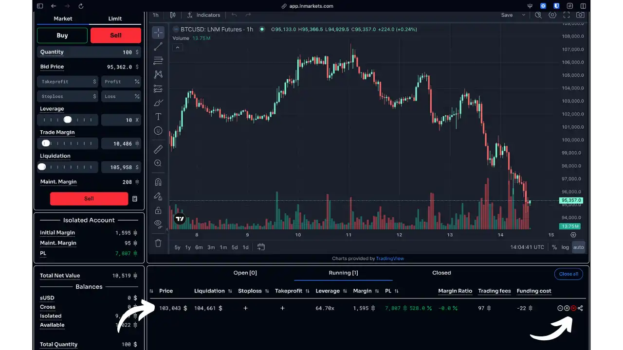 Interface de clôture
