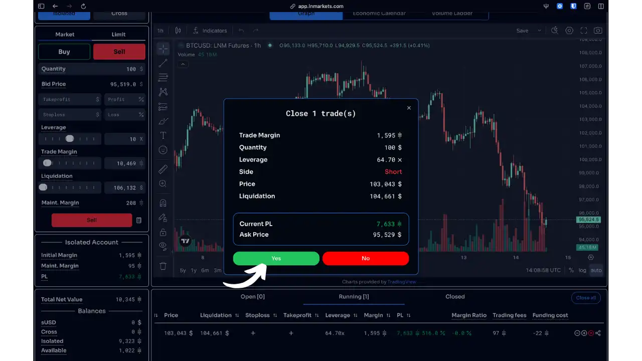 Confirmation clôture