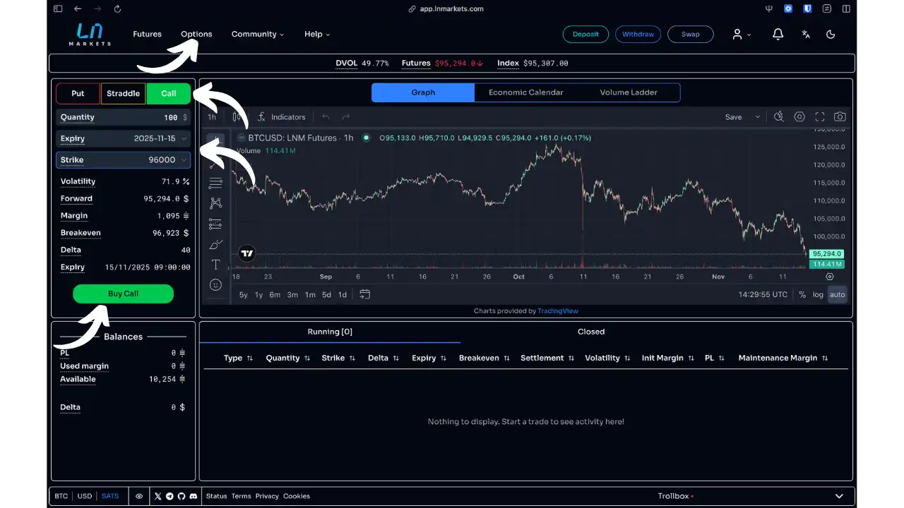 Interface Options Call