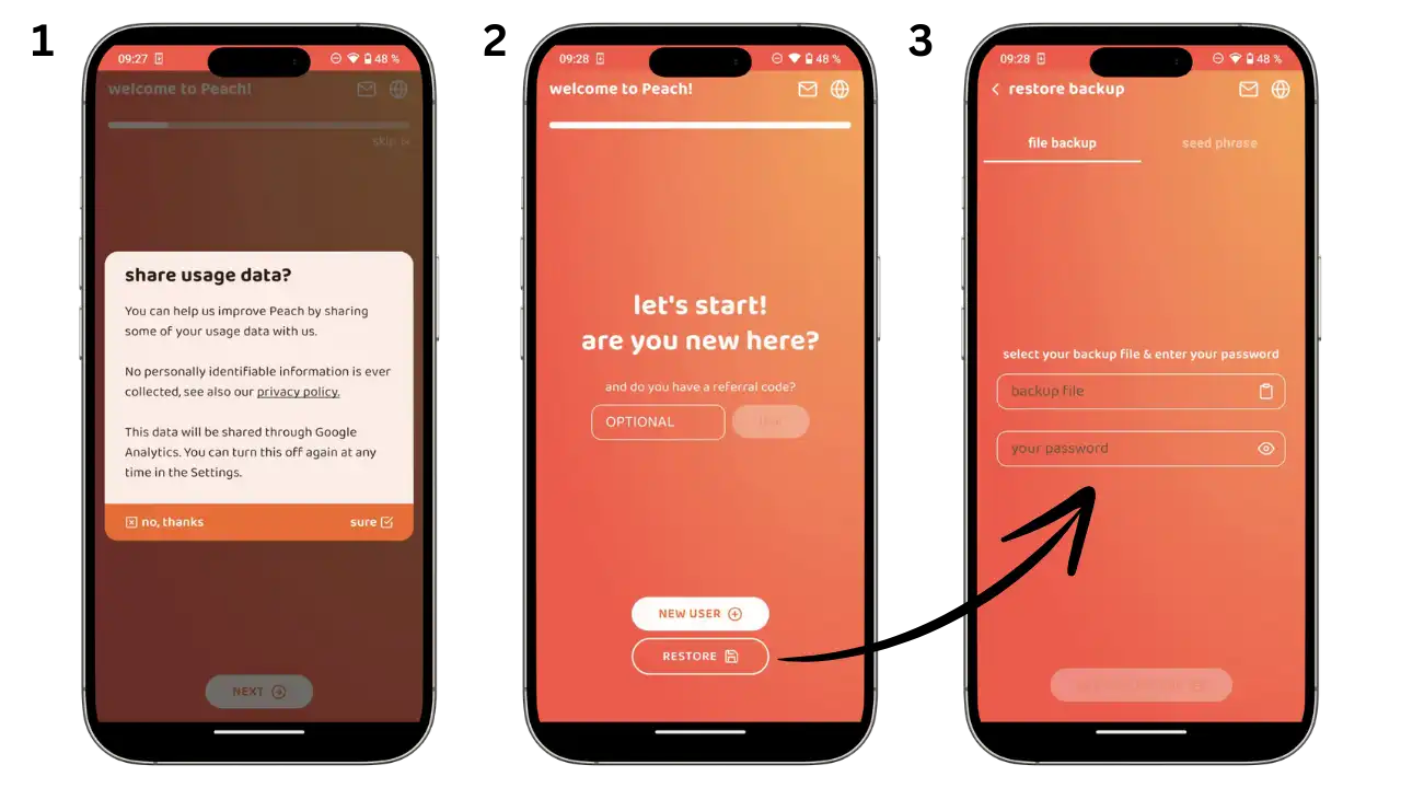 Installation de Peach