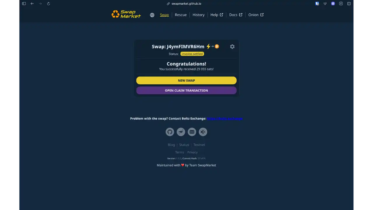 Confirmation swap-out