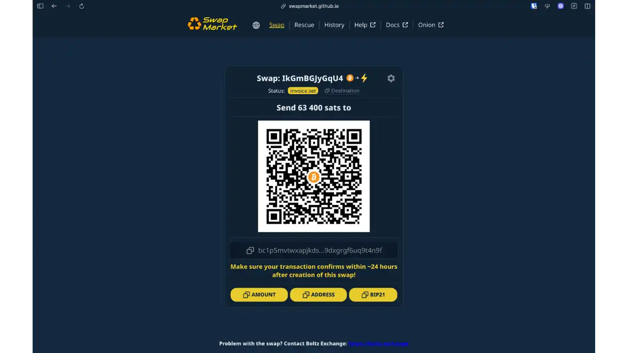 Adresse de dépôt Bitcoin