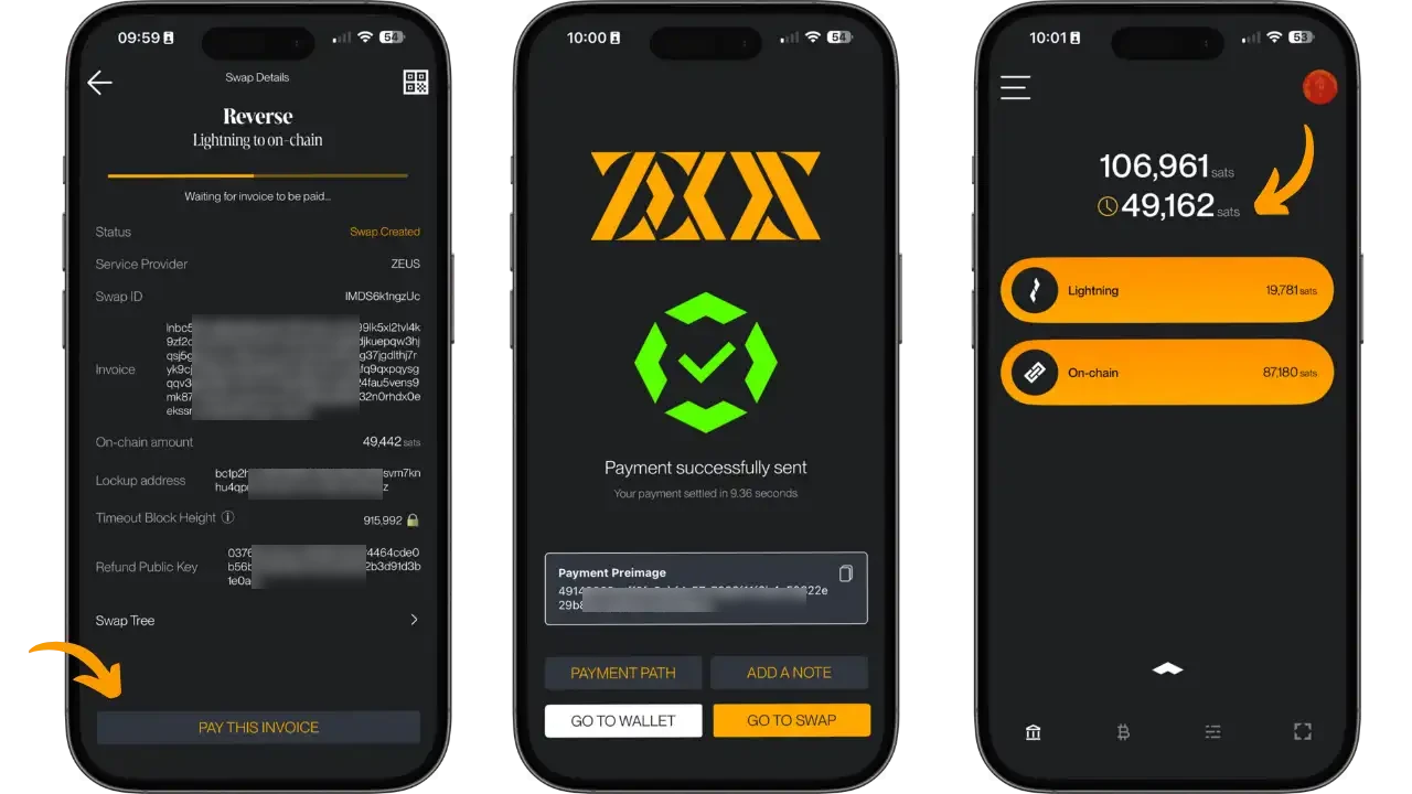 Finalisation du swap mobile