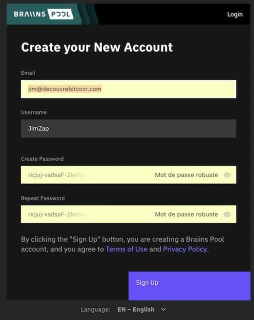 signup