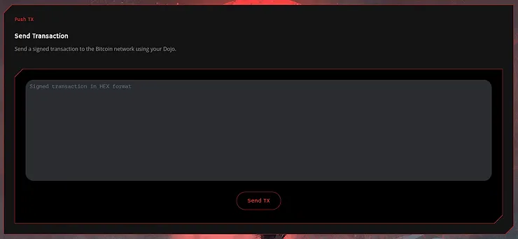 Tool for broadcasting a signed transaction from RoninUI