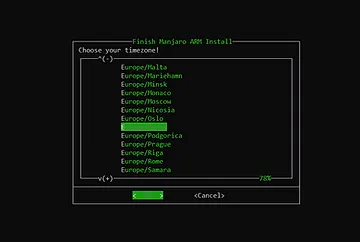 Manjaro Time Zone Configuration
