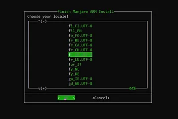 Manjaro Location Configuration