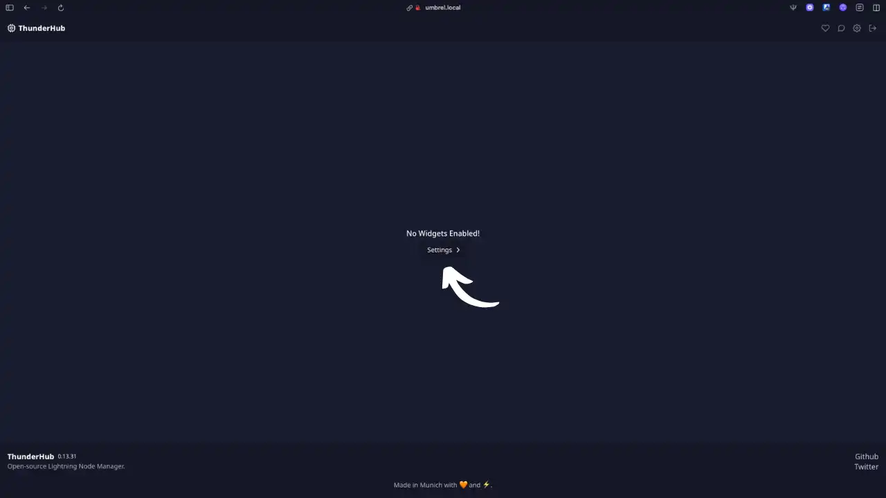 Dashboard sans widgets activés