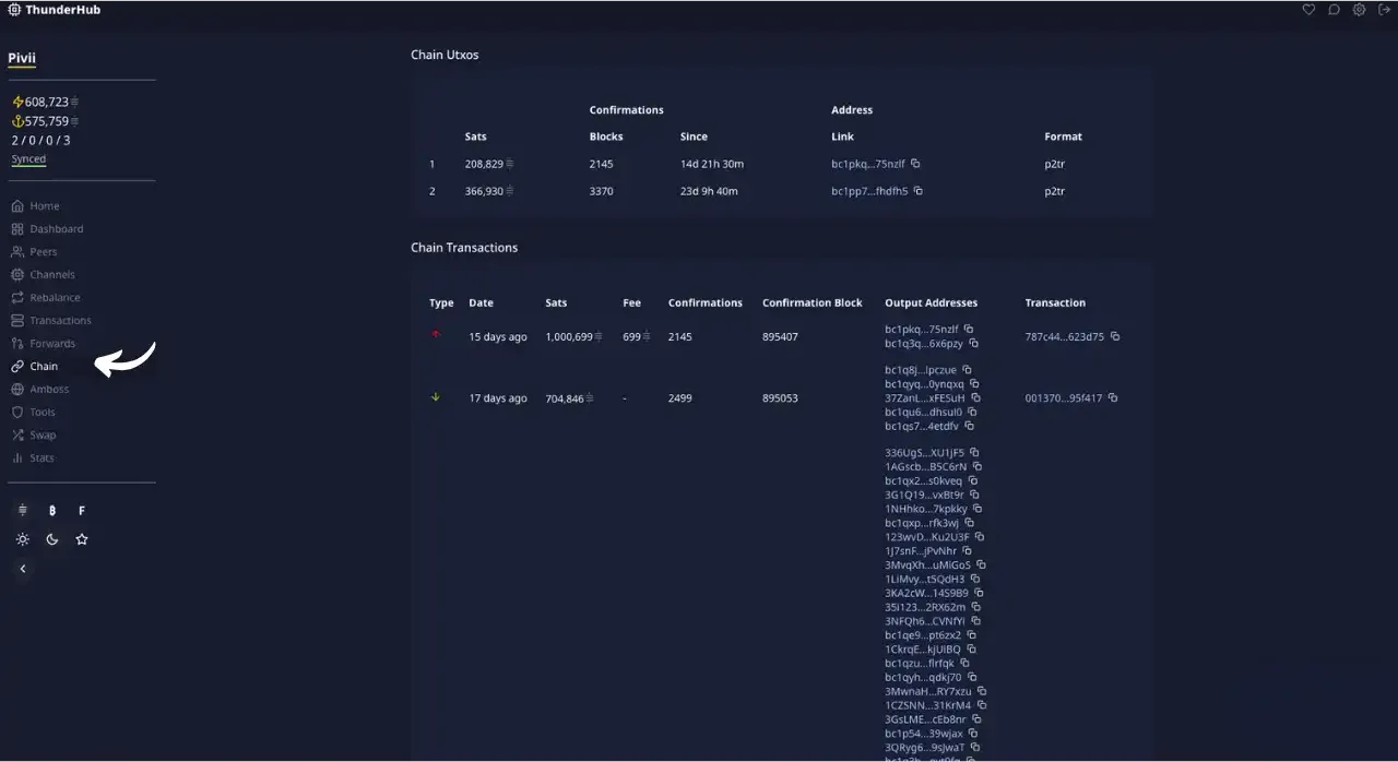 Gestion du portefeuille on-chain