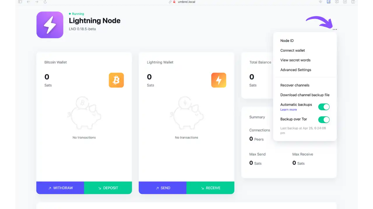 Paramètres de l'application