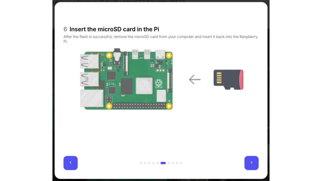 Installation microSD