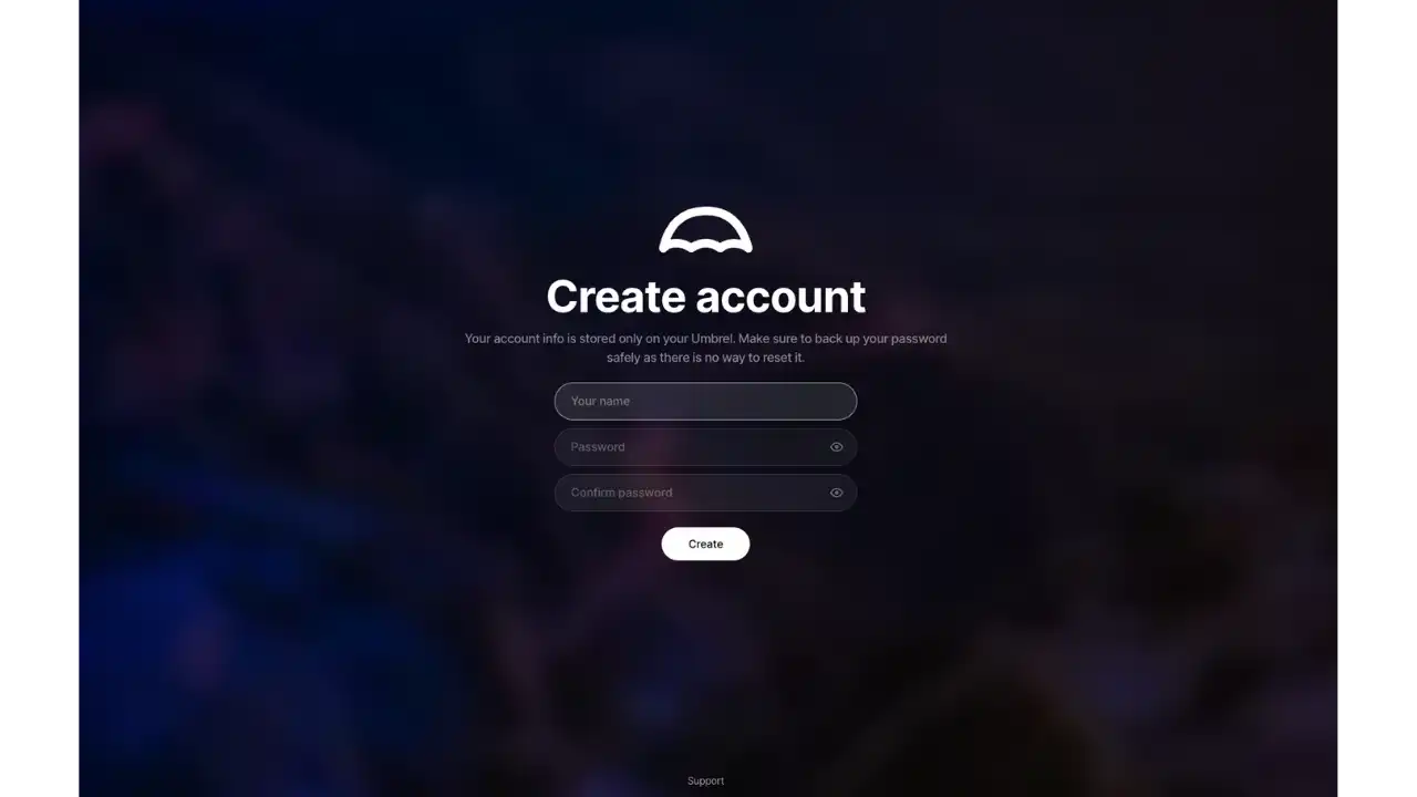 Création compte