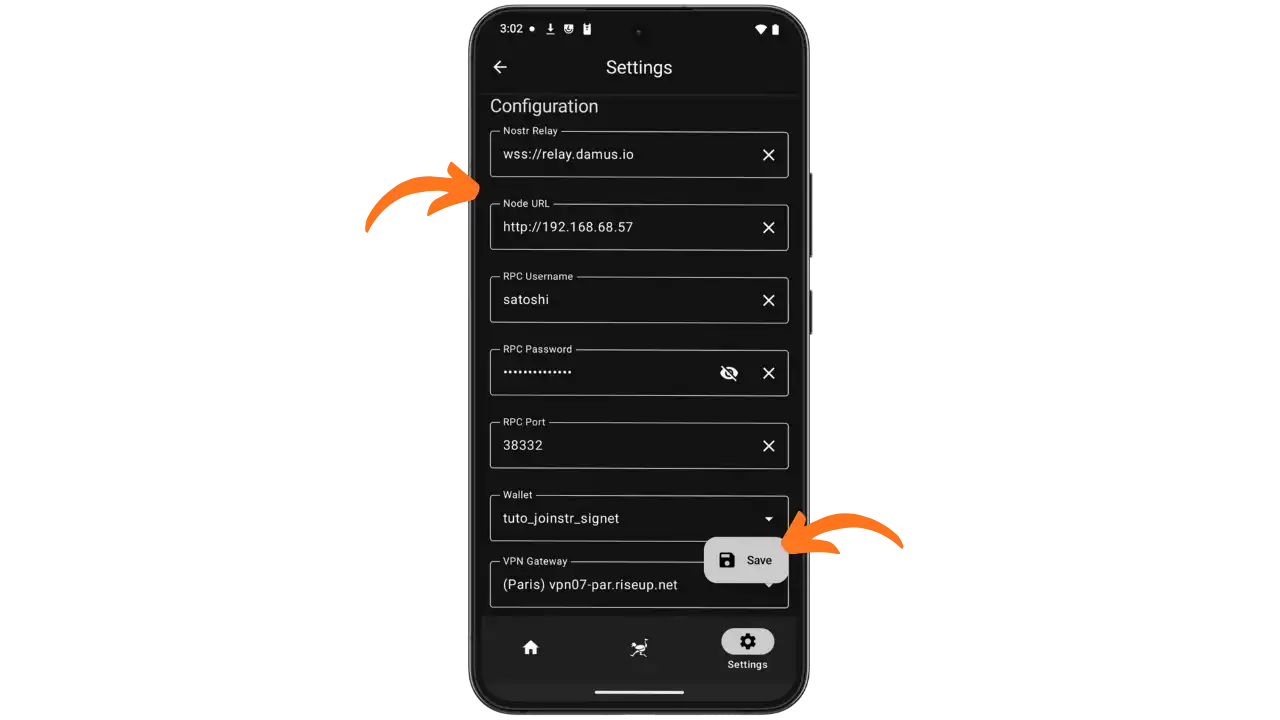 CONFIGURATION SETTINGS