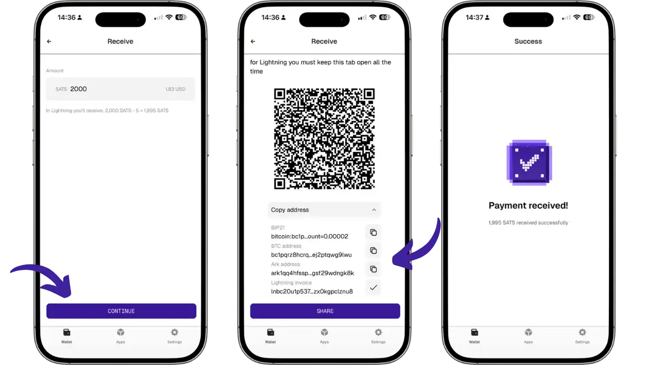 receive confirmation