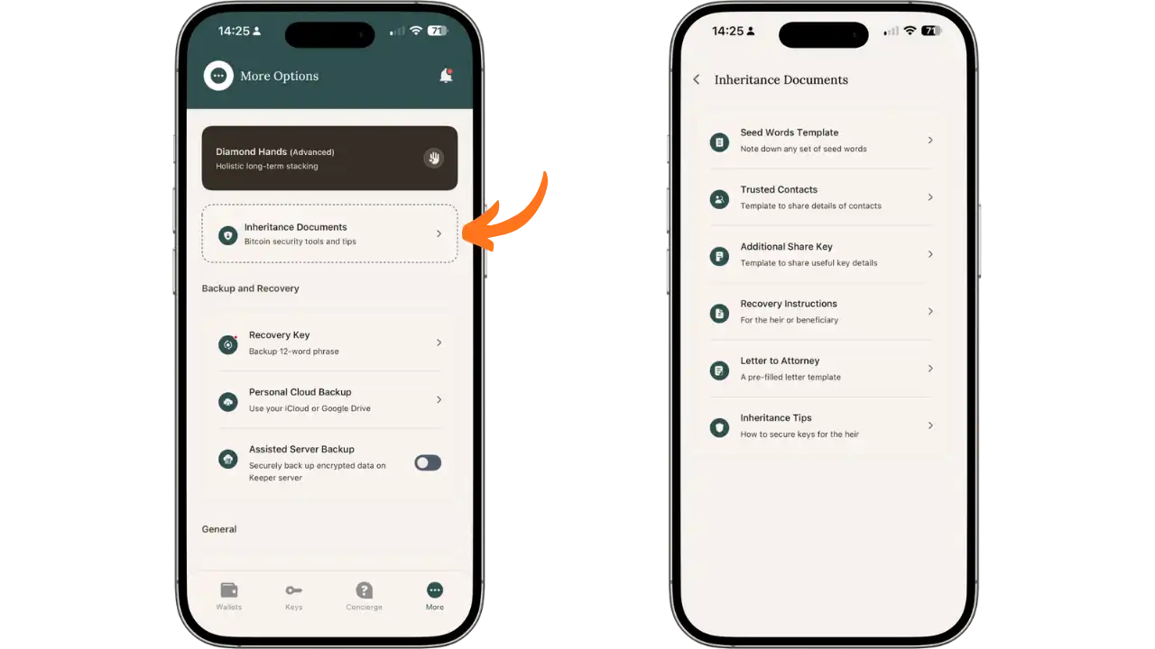 Documents d'héritage