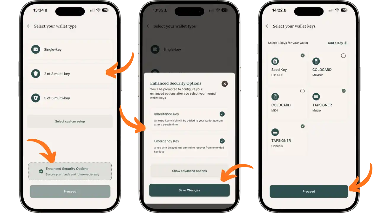 Options de sécurité avancées