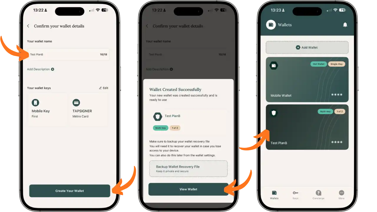 Finalisation du wallet multisig