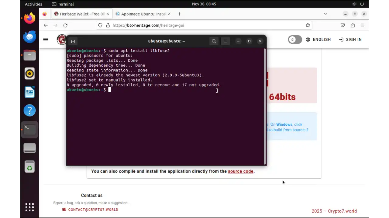 Installation libfuse2