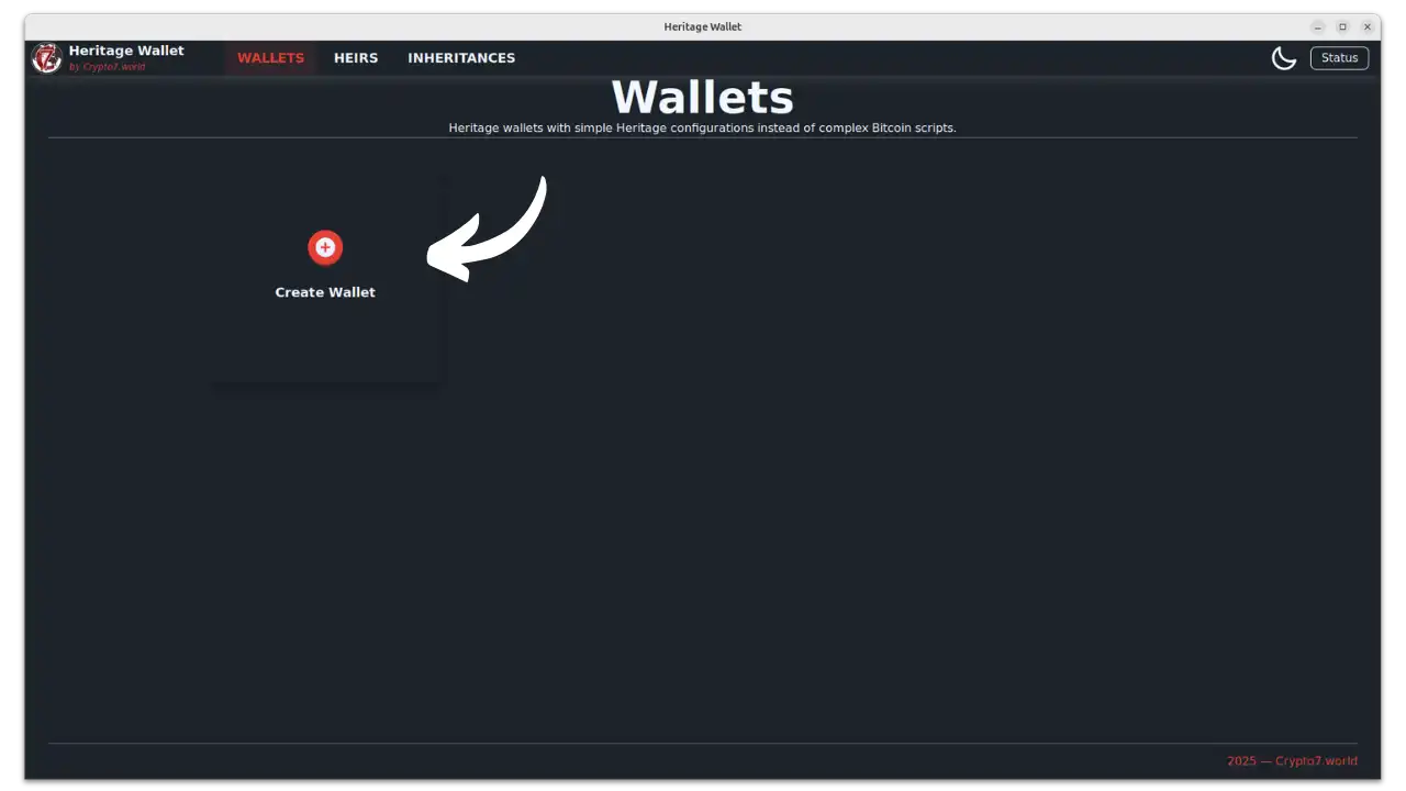 Créer wallet