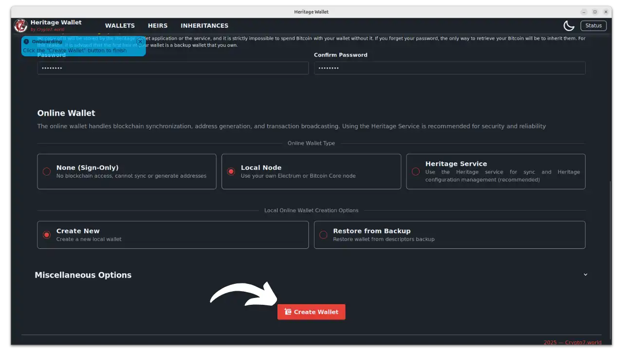 Options Online Wallet