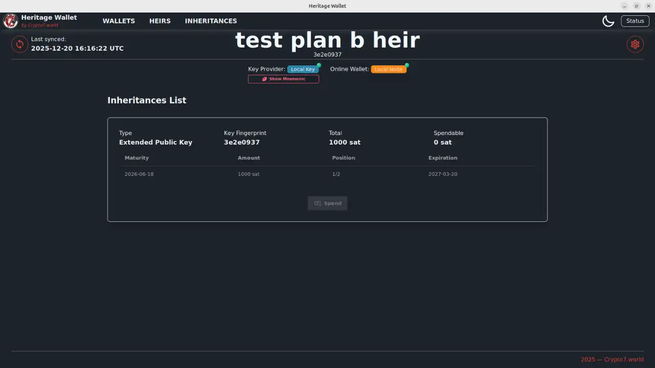 Héritage disponible