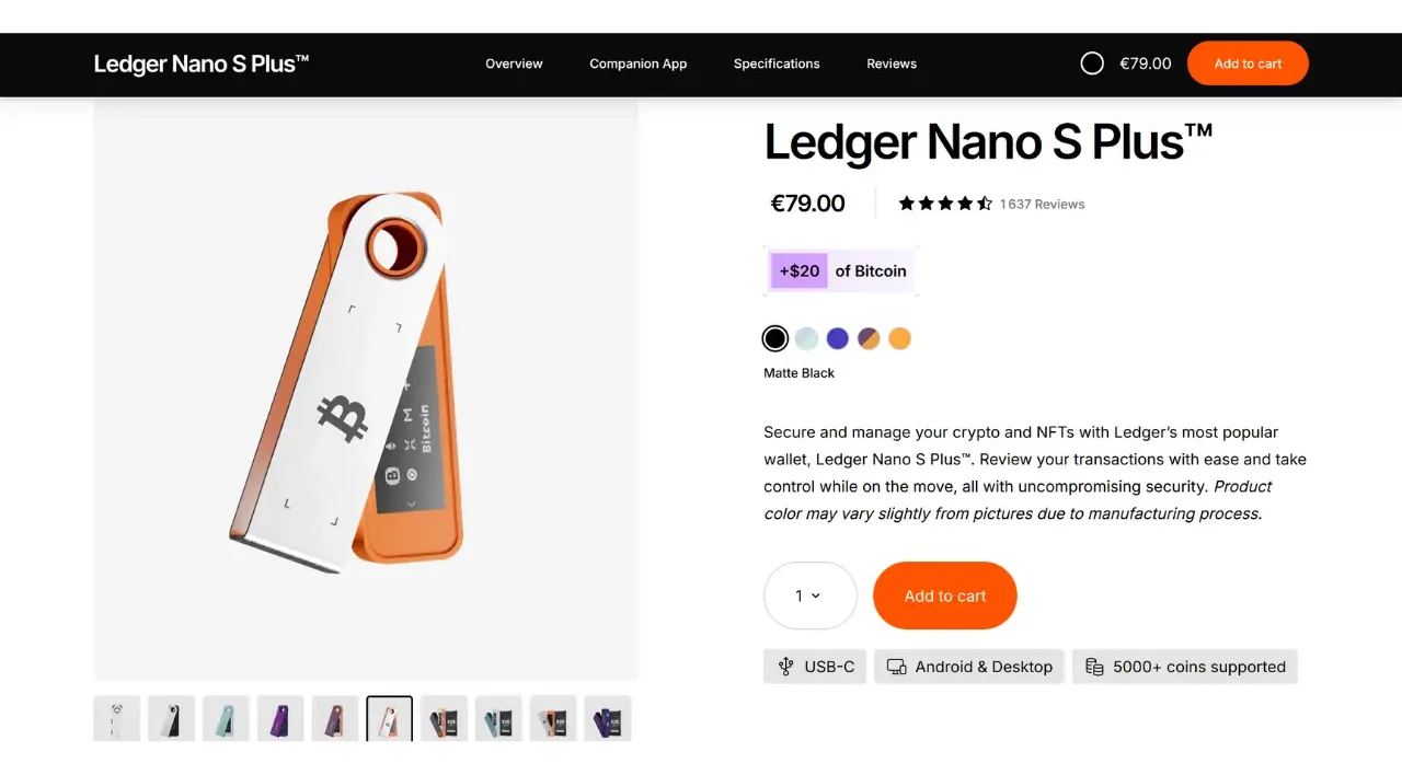 NANO S PLUS LEDGER